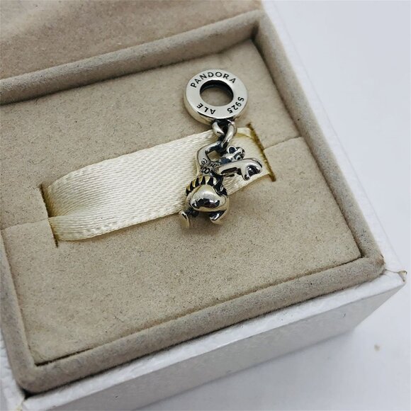 🧜🏾‍♀️🎀Pandora Disney 100th Anniversary Baloo Lab-grown Diamond Dangle Charm - Picture 2 of 5